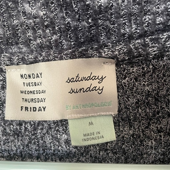 Anthropologie Saturday Sunday Gray Oversized Pullover - Picture 4 of 7
